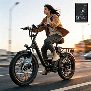 500W 7-Speed Pedal-Assist Commuter EBike for Adults with Removable 48V Lithium Battery 60 km Range Sensor Fat Tires - Product Image 1