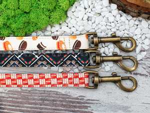 Motif 5 pieds, personnalisé avec doublure en cuir, concepteur de chien imprimé, laisse pour animaux de compagnie pour chiens petit moyen grand chiot - Product Image 2