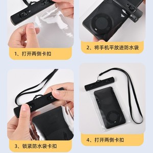 Bolsa de teléfono móvil impermeable UNIVERSAL TRANSPARENTE al por mayor varios tamaños con acceso a pantalla táctil para tomar fotos - Product Image 5