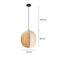 Lampe suspendue ronde en tissu Wabi Sabi, style minimaliste, pour salon, chambre à coucher, salle à manger, décoration intérieure