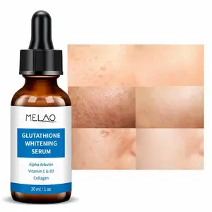 Melao Serum pemutih wajah Glutathione ganda kustom untuk pencerah kulit Serum pemutih wajah Label pribadi Perawatan Kulit