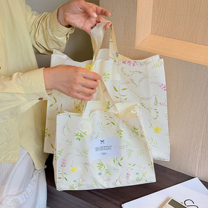 Túi nhựa đựng hàng có logo tùy chỉnh, quai xách bằng vải, túi mua sắm cắt khuôn nhựa, túi poly đựng hàng hóa trơn, túi bán lẻ đựng quần áo - Product Image 5