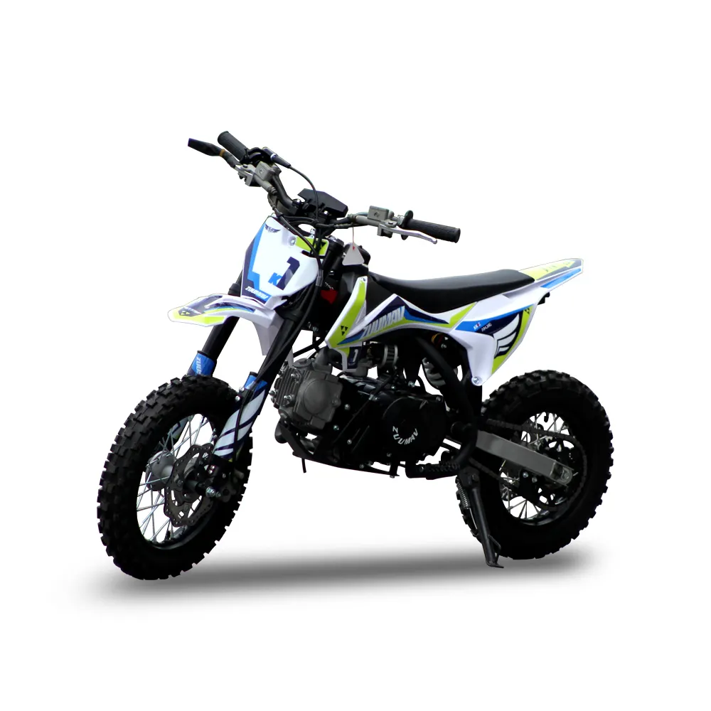 Mais novo estilo elétrico início 4 tempos ar refrigerado motor automático sujeira moto cross 110cc pit bike