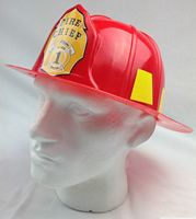 Nouveau chapeau de pompier rouge 2020 pour enfants et adultes, casque en plastique de pompier pour enfants C1444