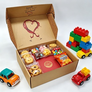 Scatole Regalo Personalizzate a Tema Vino in Cartone Ondulato Kraft, <span class=keywords><strong>Cartoni</strong></span> per Spedizione di Snack e Set Regalo Sorpresa per le Feste - Product Image 1