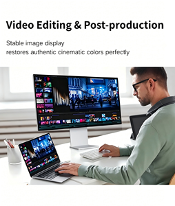 Moniteur <span class=keywords><strong>PC</strong></span> TCOLOR 5K 27 pouces vertical, écran de studio, écran d'ordinateur de bureau avec USB-C pour la photographie et la conception graphique - Product Image 4