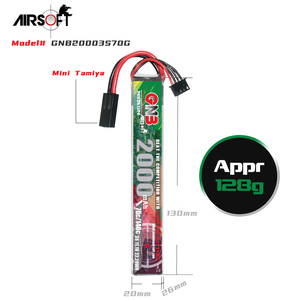 Gnb gaoneng 2000mAh 3S 11.1V 140C 70C RC LiPo แบตเตอรี่ airsoft MINI Tamiya เชื่อมต่อ - Product Image 3