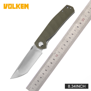 10 Cr15MoV Stahl Hoch härte gezackte Klinge Klappt aschen messer für Camping Anpassbare OEM Support Volken Marke - Product Image 2
