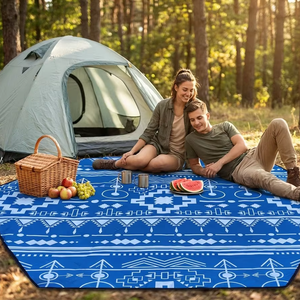 Ultrasonic Hexagonal PVC Composite Waterproof Cooling Heat Insulation <b>Picnic</b> <b>Mat</b> for Outdoor Camping & Beach Use All Seasons - Product Image 1