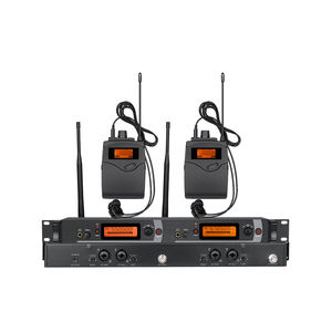 Sistema de Monitoreo Inalámbrico de Doble Canal, Receptor de Bodypack Estéreo Anti-Interferencia para Audio de Iglesia - Product Image 1