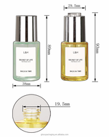 Flacon compte-gouttes rose en verre transparent avec pompe à pression argentée, bouchon à pression et sérigraphie 25ml/30ml/60ml