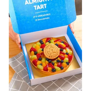 馅饼包装盒制造商定制甜点面包店水果馅饼盒蛋挞食品包装送货带盖邮件盒