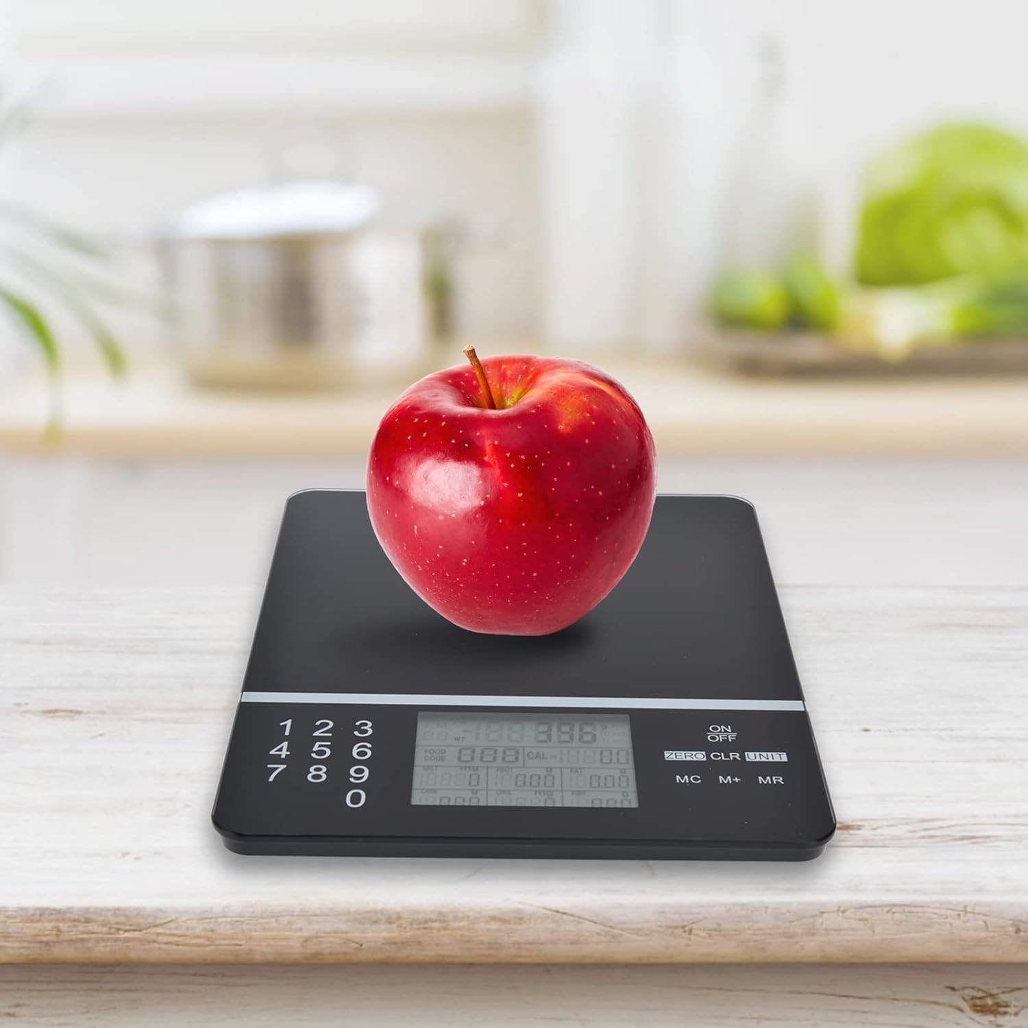 Canny timbangan makanan dapur elektronik, penghitung kalori kolesterol lemak dengan kalkulator nutrisi