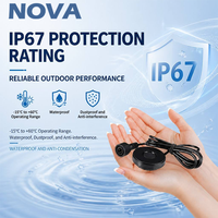 NOVA External Mount Ultrasonic Oil Level Sensor 2m Range Tank Truck Drill-Free Installation Stable Signal