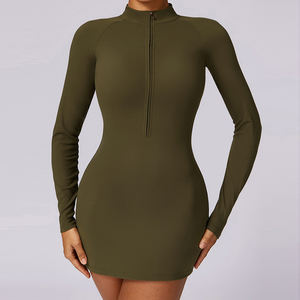 Ropa DE TENIS personalizada Vestido de tenis de una pieza Vestido de manga larga Ropa deportiva Vestido de mujer Falda corta - Product Image 5