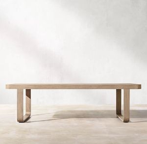 Modern Teak Wood Outdoor Furniture Set Dining <b>Tables</b> and Chairs for Patio - Product Image 2
