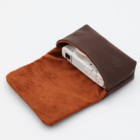 Mode Vente Chaude Petit Sac De Rangement Pour Appareil Photo Boucle Extérieure Sac De Protection Pour Appareil Photo En Faux Cuir Sac