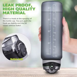 Custom 32oz Sports <b>Water</b> <b>Bottle</b> 1 L <b>Time</b> Markings and With Straws <b>Bottles</b> Suitable for Fitness Outdoor Camping Yoga Cycling - Product Image 3