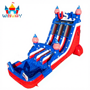 Tobogán Acuático Inflable Gigante para Niños y Adultos, Casa de Brinco para Fiestas, Equipo de Parque Acuático de Grado Comercial, PVC Winway, 500 kg - Product Image 1