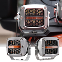 Nouveaux Phares LED en nid d'abeille E-Mark 60W, projecteurs de conduite, éclairage de travail auxiliaire LED tout-terrain 4x4 pour camions, VTT, UTV, SUV