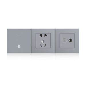 ZigBee สวิตช์อัจฉริยะสำหรับบ้าน/โรงแรม/สำนักงานขนาด270มม. แบบ UK มาตรฐานไร้สาย3ช่องสวิตช์อัจฉริยะแบบสีเทา - Product Image 1