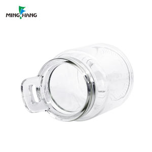 ラウンドスパイスペッパーシュガーストレージ100ml250mlハニーソースジャムクリアバスソルトガラスジャー、コルク蓋とスプーン付き - Product Image 3