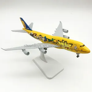 20CMメタルB747エアウェイズ航空機モデルギフトおよびコレクションモデルダイキャストおもちゃカスタム用の美しい黄色のカラーリング