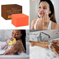 Savon Biologique Éclaircissant Anti-Acné à l'Acide Kojique pour Corps et Visage, Supprime les Taches Brunes et Noires, Blanchissant, Marque Privée en Gros