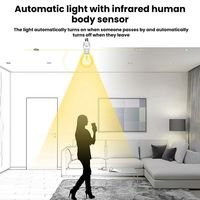 Portalámparas con Sensor de Movimiento E27, Sensor Infrarrojo de Cuerpo Humano, Instalación Inalámbrica Fácil, para Bombillas en Escaleras y Pasillos