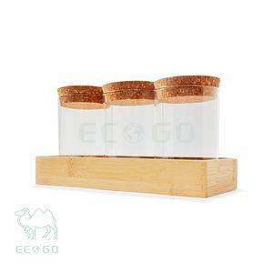 3PCS <b>Glass</b> Coffee Containers with <b>Shelf</b> <b>Glass</b> Coffee Bean Storage Container Coffee Canister Set Jars for Kitchen Food Storage - Product Image 3