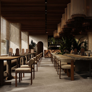 ออกแบบตกแต่งภายในร้านอาหารเชิงพาณิชย์ เคาน์เตอร์โชว์อาหารแบบกำหนดเอง เคาน์เตอร์ร้านอาหารทำความสะอาดง่าย เฟอร์นิเจอร์ห้องรับประทานอาหาร - Product Image 3