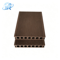 Planches de terrasse creuses en WPC modernes, antidérapantes et imperméables, à âme carrée, pour jardin, patio et cour extérieurs