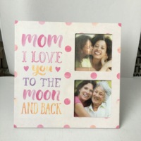 Vente de gros Cadre photo en bois MDF pour la fête des mères, cadre photo joyeux anniversaire