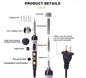 Wholesale Solder <b>Kit</b> Electronics <b>Soldering</b> Iron with On/off Switch Welding Tool for <b>Soldering</b> and Repair - Product Image 5