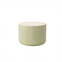 Table basse en béton cannelé, petite, durable, faite à la main, écologique, moderne, minimaliste, décorative, pour l'intérieur et l'extérieur
