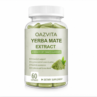Capsules d'extrait de Yerba Mate Oazvita OEM, complément alimentaire pour la mémoire et l'énergie, capsules naturelles de Yerba Mate