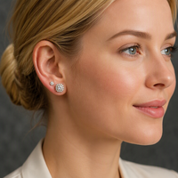 Nouvelles boucles d'oreilles créoles tendance en argent sterling 925 plaqué or, trèfle à quatre feuilles, moissanite couleur D VVS, pour femme, anniversaire
