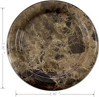 Plat à bijoux en marbre travertin naturel plat de bibelot pour anneau boucle d'oreille rond plateaux décoratifs en marbre cadeau pour femme