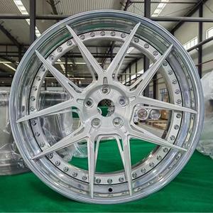 عجلات سيارات الركاب المصنوعة من السبائك المطروقة بتشطيب كروم وتصميم متعدد الأذرع، عجلات جديدة للسيارات الركاب متوافقة عالمياً - Product Image 2