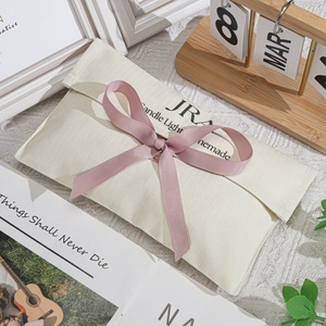 Promotion Luxury Herringbone Twill Cotton Envelope Candle Candle Cutter Perfume Cosmetic Storage Bag Herring Gift Envelope Pouch - Product Image 5