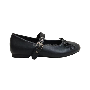 Ragazze <span class=keywords><strong>ballerine</strong></span> in vera pelle scarpe da esterno da donna scarpe da principessa alla moda donna donna che cammina fabbrica - Product Image 1