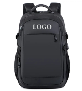 Biểu Tượng Tùy Chỉnh Ba Lô Màu Đen 15.6 Inch Không Thấm Nước Máy Tính Xách Tay Bagpack Oxford Ngày Kinh Doanh Gói Túi Với USB Du Lịch Ba Lô Cho Nam Giới - Product Image 2