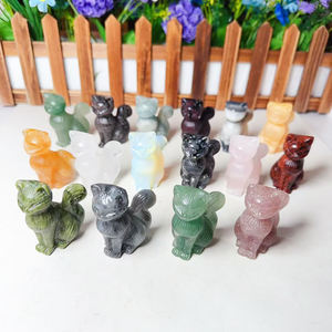 คริสตัลควอตซ์ธรรมชาติขนาด 60 มม. คละแบบ สำหรับงานหัตถกรรม รูปสัตว์ แมว สำหรับตกแต่งบ้าน ขายส่ง - Product Image 4