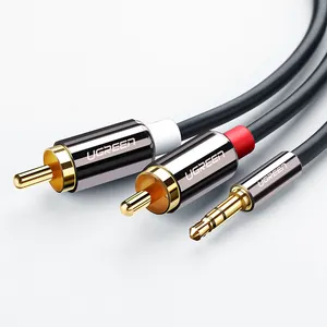 Ugreen Kabel Rca Hifi Stereo 2rca Ke 3.5Mm Kabel Audio Aux Rca Jack 3.5 Y Splitter untuk Amplifier Audio Home Theater Kabel Rca