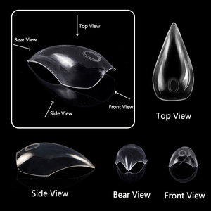 140pcs Cat Paw <b>Nail</b> Dual Forms Extra Thin Flexible PP Gel <b>Extension</b> Mold Tips with Box - Product Image 3