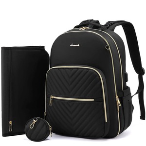 LOVEVOOKレディーストラベルバックパック,卸売2022新しいデザイナー高級防水キルティングママおむつバッグUSBカスタムベビーバッグ付き - Product Image 1