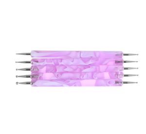 Lot de 5 outils de manucure professionnels pour nail art, motif vague marine violette, fournitures OEM pour la décoration de gel - Product Image 6