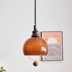 Wabi-sabi Style Vintage Retractable Pendant <b>Light</b> Dining Room Glass Bar Counter <b>Tea</b> Room Retro Design Chandeliers Pendant <b>Lights</b> - Product Image 4