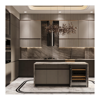 Ensemble de meubles de cuisine sur mesure, design modulaire moderne, tout-en-un, pour villa