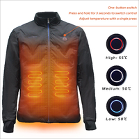 Veste chauffante imperméable pour l'hiver, vente en gros, veste chauffante à batterie rechargeable USB 5V